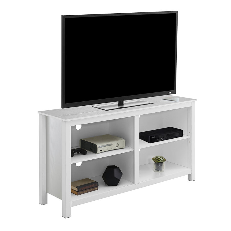 Biruta TV Stand for TVs up to 65" with Shelves, White