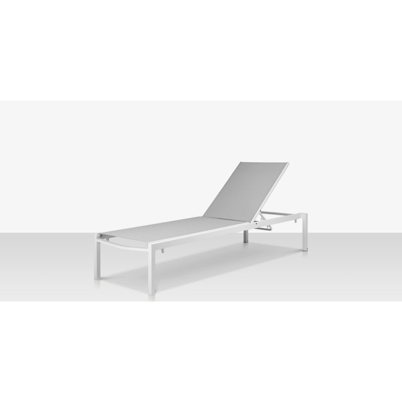 Fusion Armless Chaise, Tex White/Cloud Gray