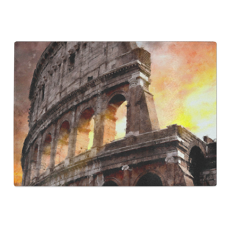 Tempered Glass Colosseum Rome Italy Chopping Board, 28.5 cm x 39 cm