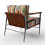 Fauteuil d'appoint rembourré moderne et contemporain Pastel