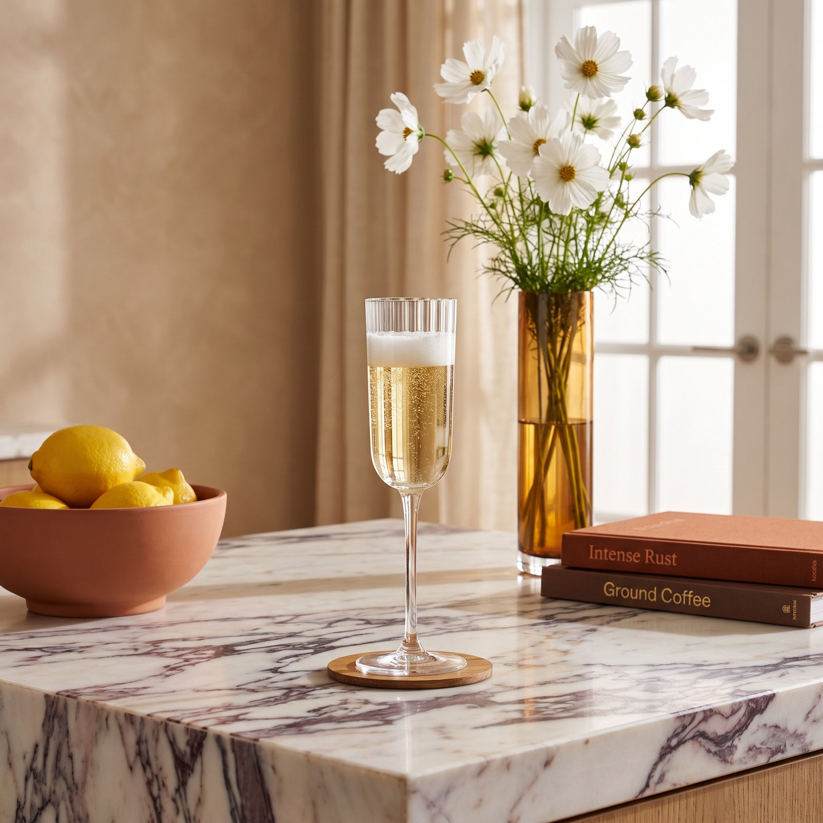Neo Ribbed Crystal Champagne Flute