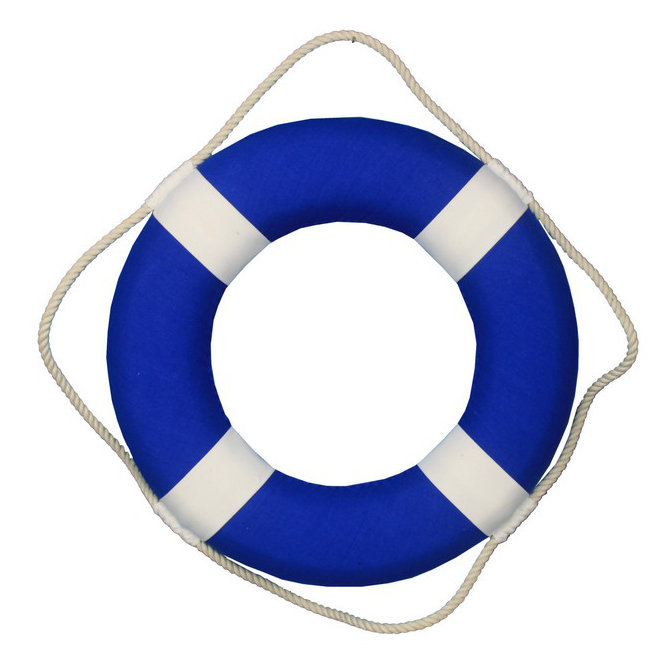 Pashkhi peint avec des bandes blanches, H 15 po x l 15 po x P 2 po, Bleu vibrant