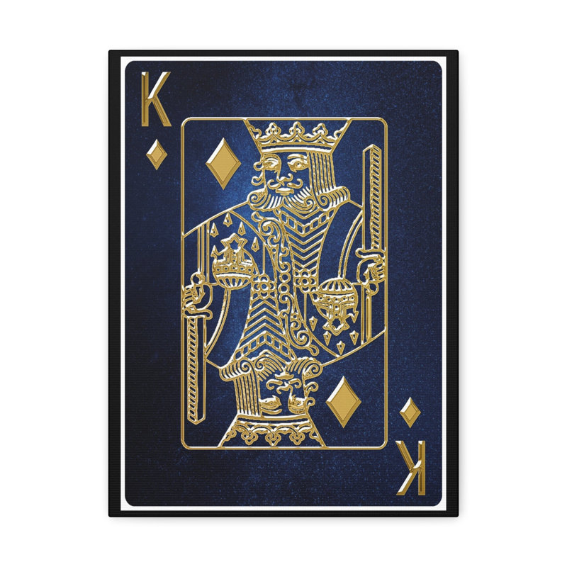 «King of Diamonds Space», carte de jeu sur toile, art mural, H 20 po x l 20 po