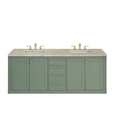 Chicago 72"W Double Vanity W/ Freepower Wireless Charger