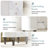 Nightstand w/ 2 Drawers Faux Marble Bedside Table for Small Space-903708432