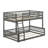Full XL Over Queen Bunk Bed With Guardrails And Ladder-1026937881