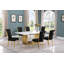 Ensemble de salle à manger rectangulaire en marbre avec chaises en velours L 79 po x l 40 po Zeyad-2104622296-2104622307-2129846888