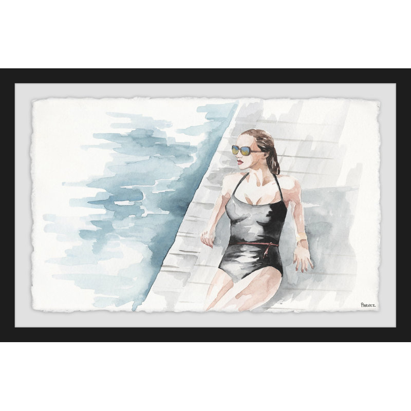 Cadre photo "the black swimsuit" , impression sur papier, H 16 po x l 24 po x P 1,5 po