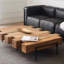 Table basse de salon créative en bois massif rétro-106443115
