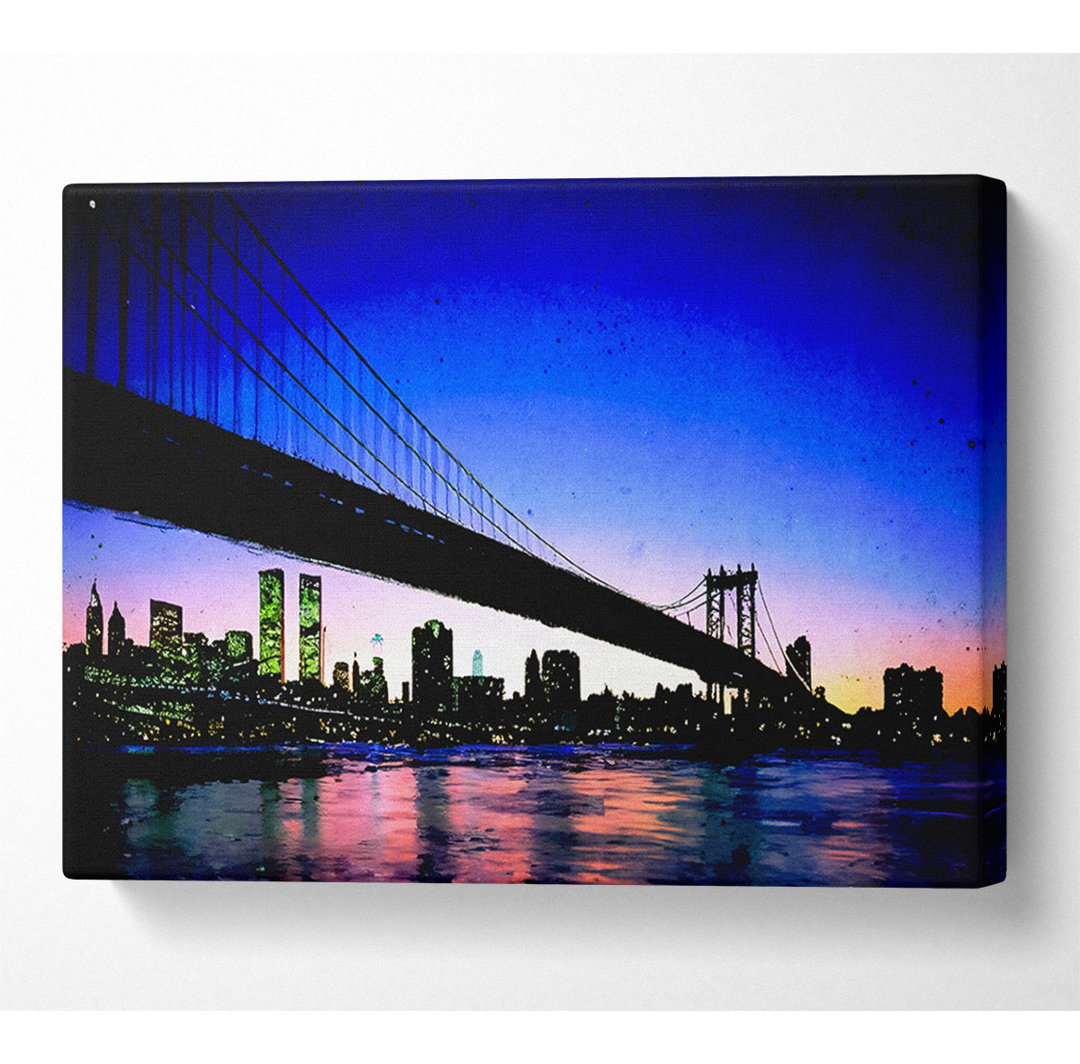 New York City Afar Blue - Druck