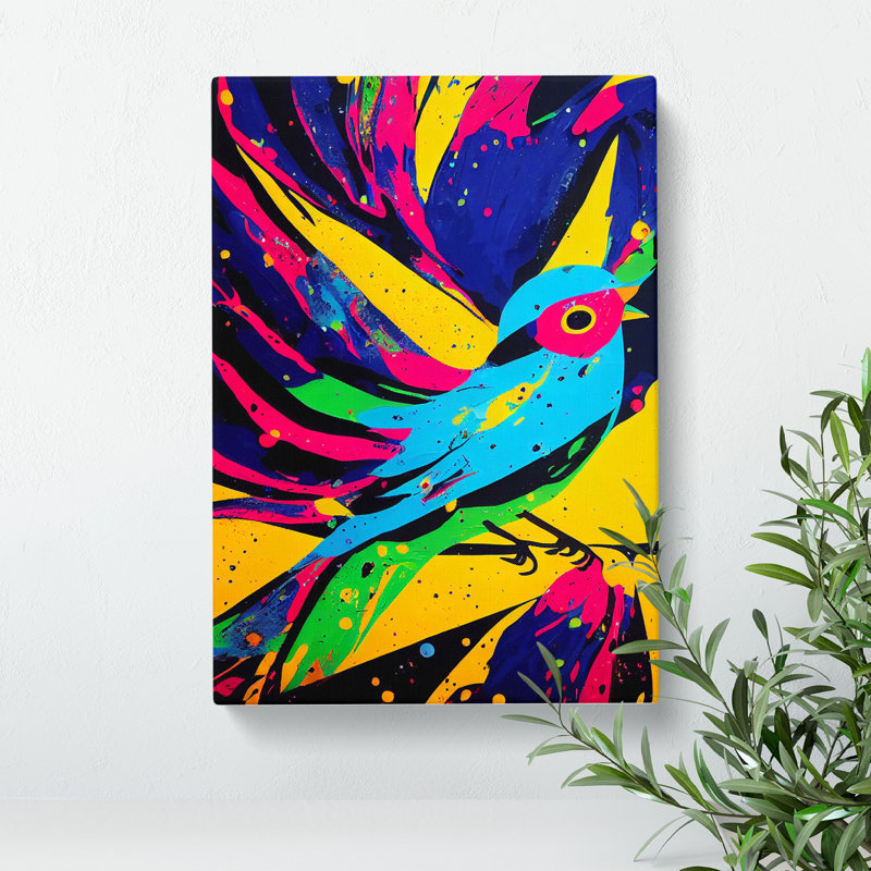 Bird Splash - Print, Wrapped Canvas, 50cm H x 35cm W x 3cm D, No Matte