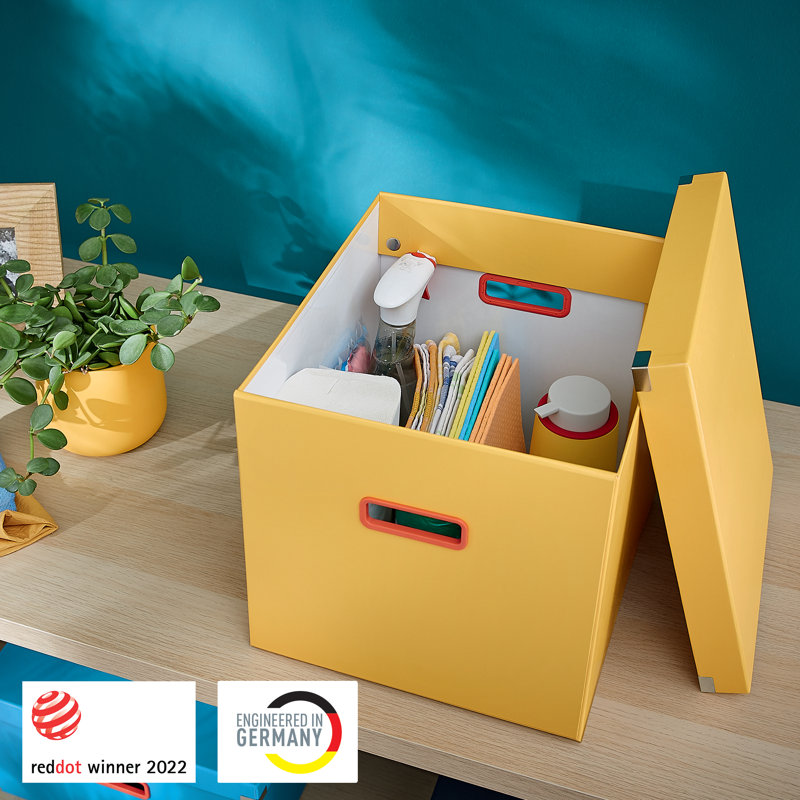 Cosy Metal Storage Bin, Yellow