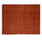 5.2x8.2 Ft Hand Knotted Turkish Wool Rug Over-Dyed in Orange, Handmade Orange Carpet