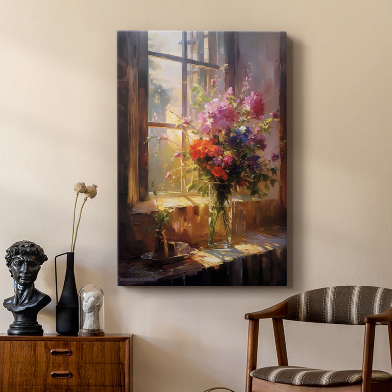Série FLORAL DCCL XXVII - Toile tendue avec châssis Premium - Prêt à être accroché