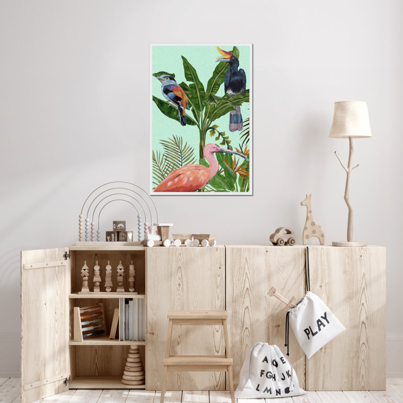 Birds Paradise I 1 Piece Painting, 80cm H x 55cm W, White Framed Paper Print
