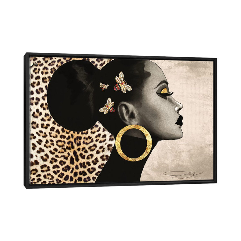 «Dream Big» par Studio One - impression d'art graphique, Toile avec cadre noir, H 26 po x l 40 po x 1,5 po, Pas de tapis