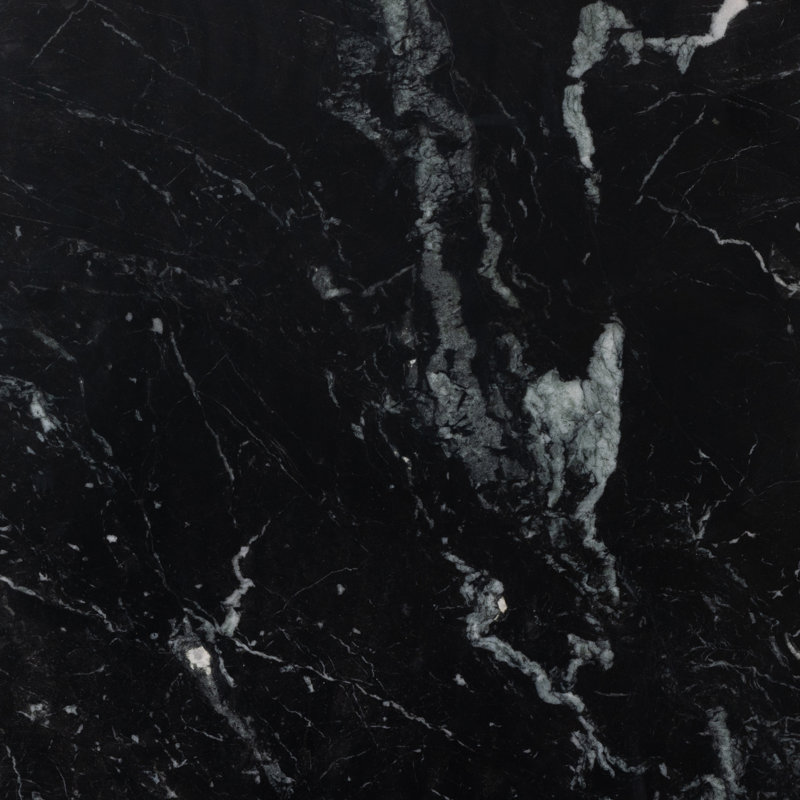 Terrell Black Marble and Aluminum End Table