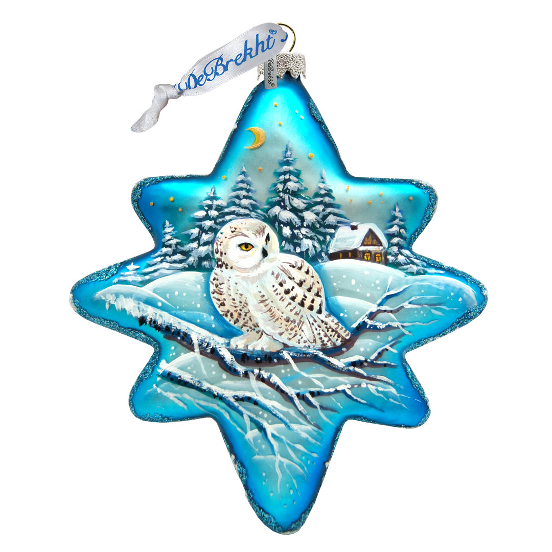 Holiday Splendor 4'' Handmade Glass Animals Holiday Shaped Ornament G Debrekht