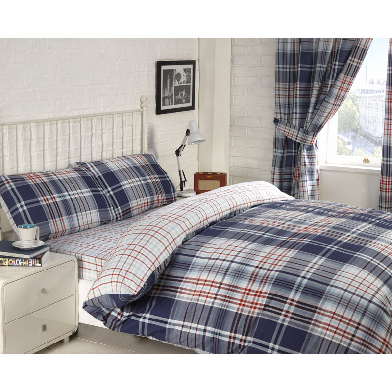 Brandon Check Argyle Duvet Cover Set with Pillowcases Included