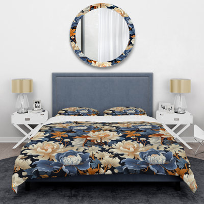 Ming Dynasty Resonance III - Oriental Duvet Cover Set - Microfiber Polyester