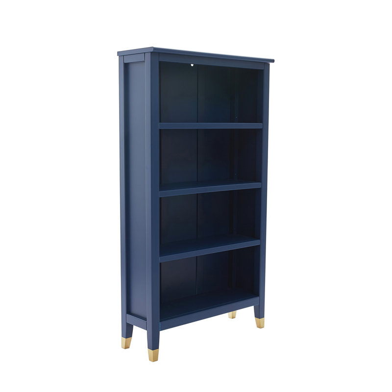 Ludwicka 127cm H x 69cm W Standard Bookcase, Navy