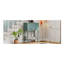 Console étroite, canapé mince avec trois tiroirs de rangement et tablette inférieure (bleu clair)-604298308
