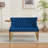 45.6”velvet Upholstered 2-seat Armless Loveseat-55121971-55121970