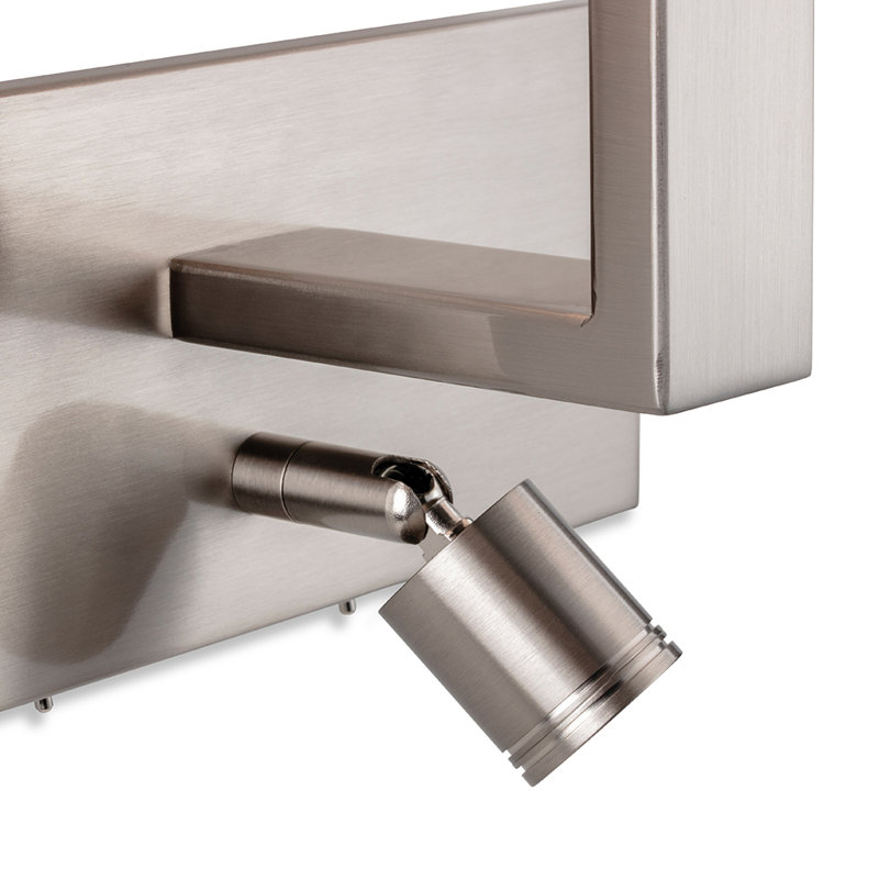  2-Light LED Silver Wallchiere, Cream shade