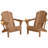 Outdoor Adirondack Chair Set Weather-Resistant HDPE Foldable Patio Chair Fire Pit Chair with Cup Holder-523273415