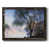 Bois de grange noir encadré sur toile