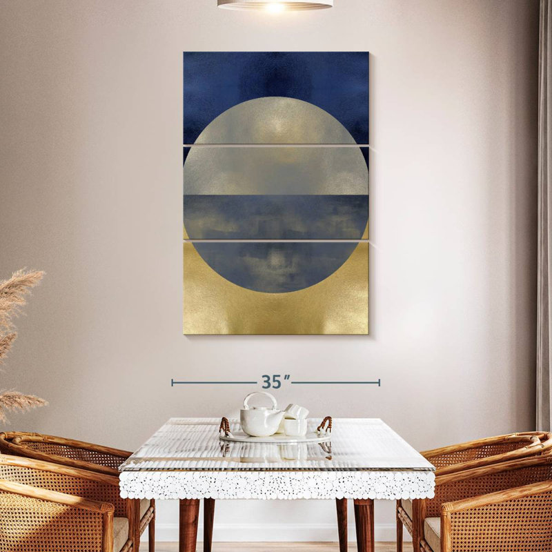 Avery Blue Sphere I, 50" H x 32" W
