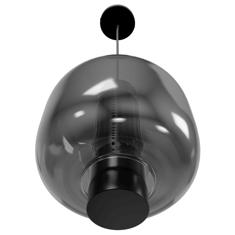 Cosmopolitan 1 Light Pendant, 108" H x 11" W, Gun Metal