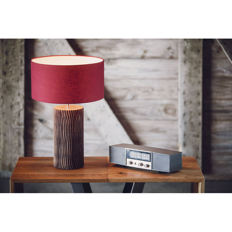 Lampe de table brune 20 po Mercuri, Rouge - blanc