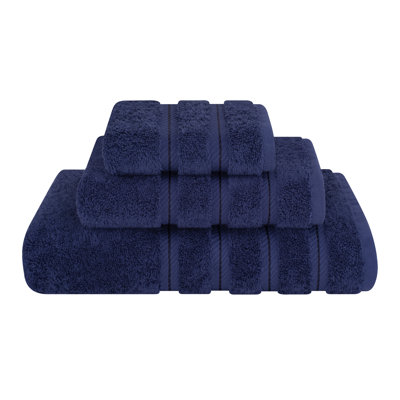 Ensemble de serviettes de bain turque 100% coton 3 pièces, collection super douce et absorbante Darcelle