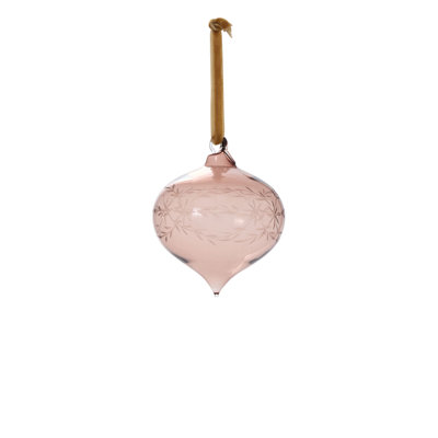 Etched Bauble Ornament 3"x 3.25"