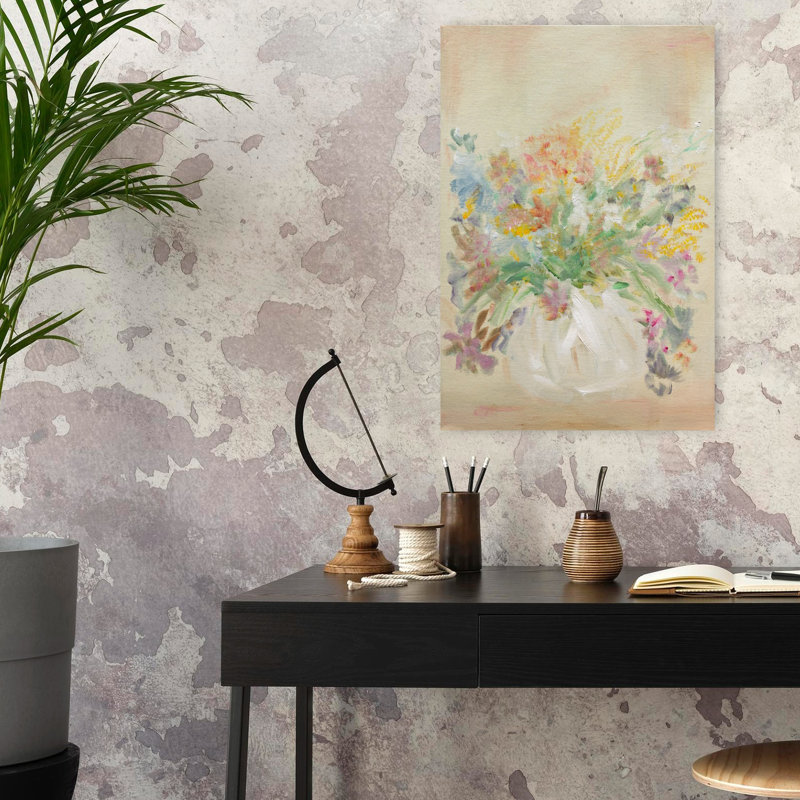 Art contemporain, art floral abstrait contemporain, H 24 po x l 16 po