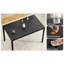Table de salle à manger pour 4 à 6 personnes, plateau de table rectangulaire en bois de 47 po et structure en métal pour le bureau de salle à manger de cuisine