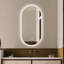 Miroir de salle de bain 48 po x 24 po à fixation murale avec écran tactile et brouillard avec trois options d'éclairage: blanc 6000K, naturel 4000K, chaud 3000K, contrôle de la luminosité, verre brisé, argent 5Mm