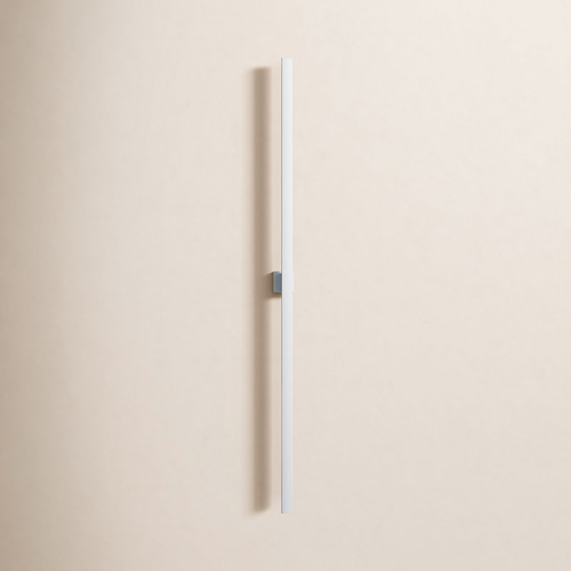 Applique murale d'extérieur à DEL en aluminium H 96 po x l 4,5 po Replay, Blanc