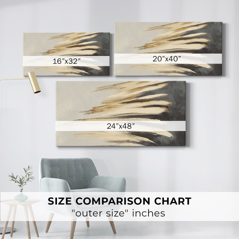 Abstract Series 9 #III-Gallery Wrapped Canvas, 16" H x 32" W