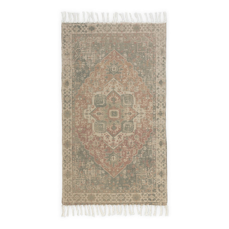 Cotton Oriental Area Rug in Tamarind