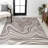 Raghidah Contemporary Glam Abstract Marble Brown/Cream Rug-1985788862