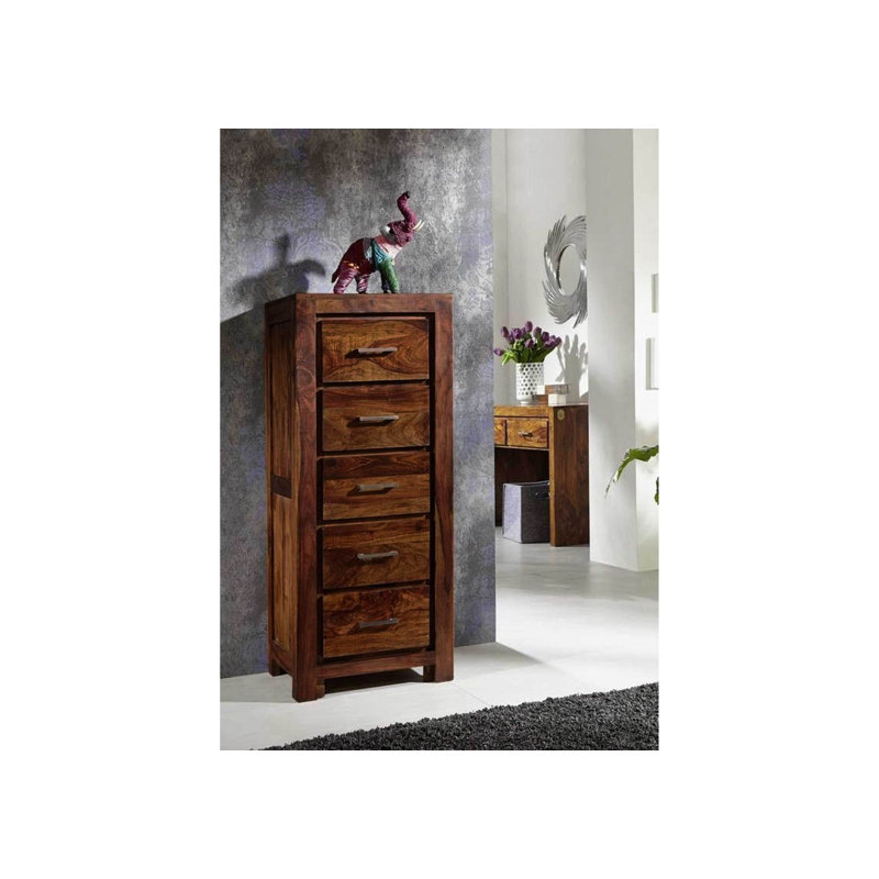 Metro Life Solid Wood 50cm W 5 - Drawer Chest of Drawers