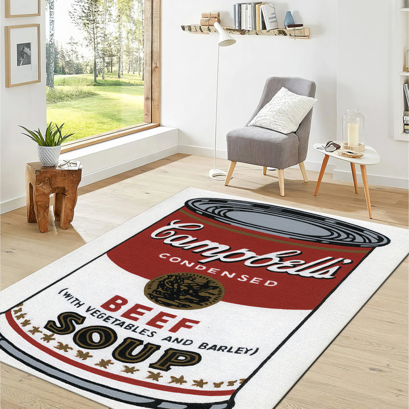 Bohemian Floral Pattern Soft Non-Woven Printed Rug Adding a Chic Accent to Your Living Room or Bedroom, Rectangle 2'4" x 3'3"