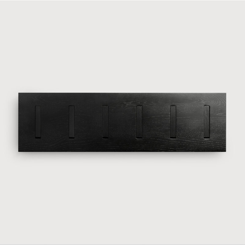 Utilitile 6 - Hook Wall Mounted Coat Rack, Black