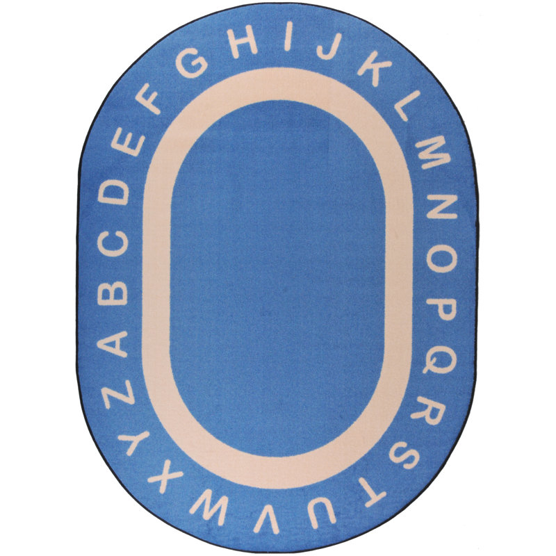 Endless Alphabet by Joy Carpets Area Rug, Oval 5'4" x 7'8"