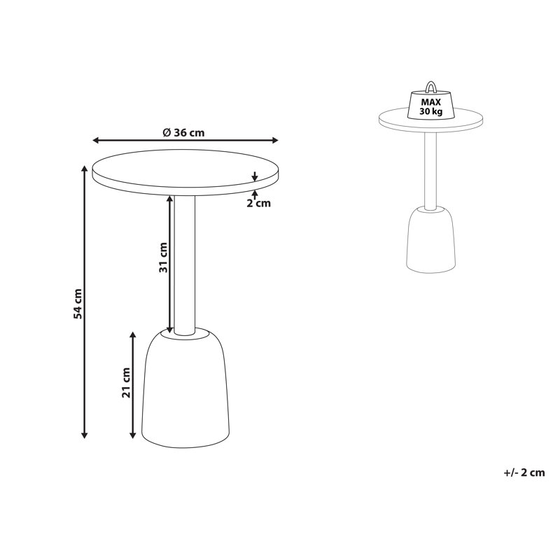 Pedestal End Table