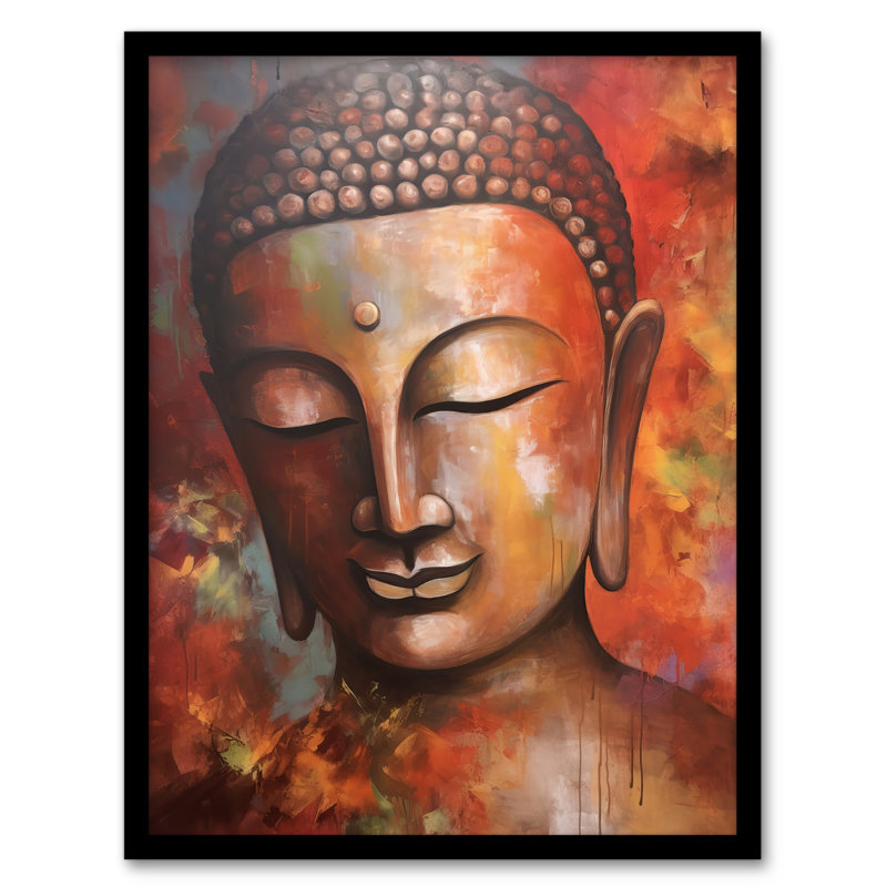 Alaila The Autumn Buddha Meditate Buddhist Statue - Single Picture Frame Print