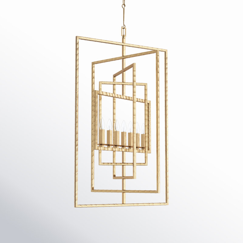 7 - Light Dimmable Lantern Square / Rectangle Chandelier