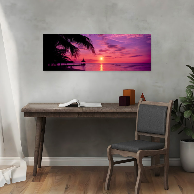 Coucher de soleil sur l'océan, Jamaïque, H 12 po x l 36 po